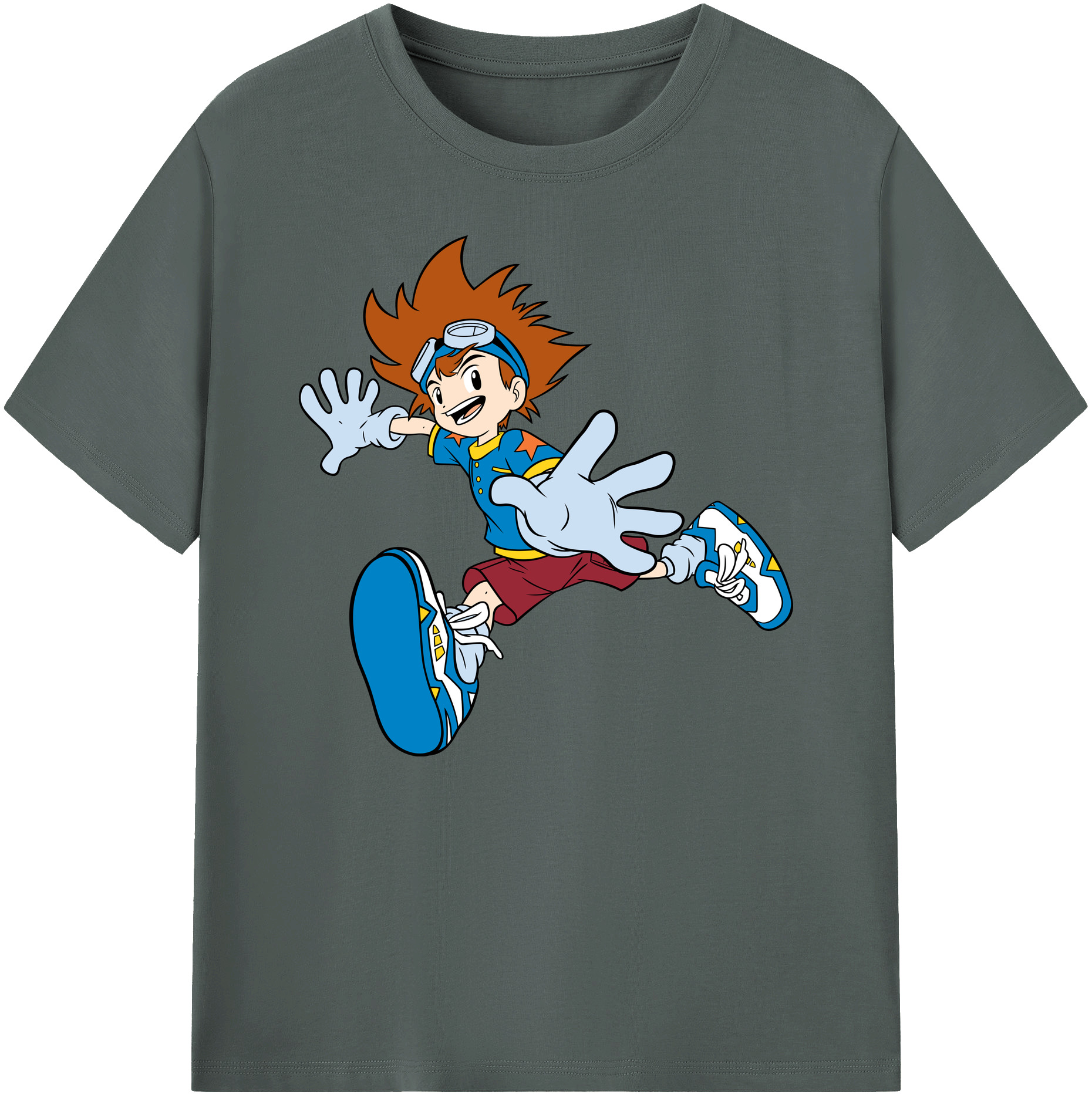 （画像用） Digimon デジタルモンスター/デジモン 綿100％ メンズ半袖Tシャツ｜肌触りやわらか＆通気性